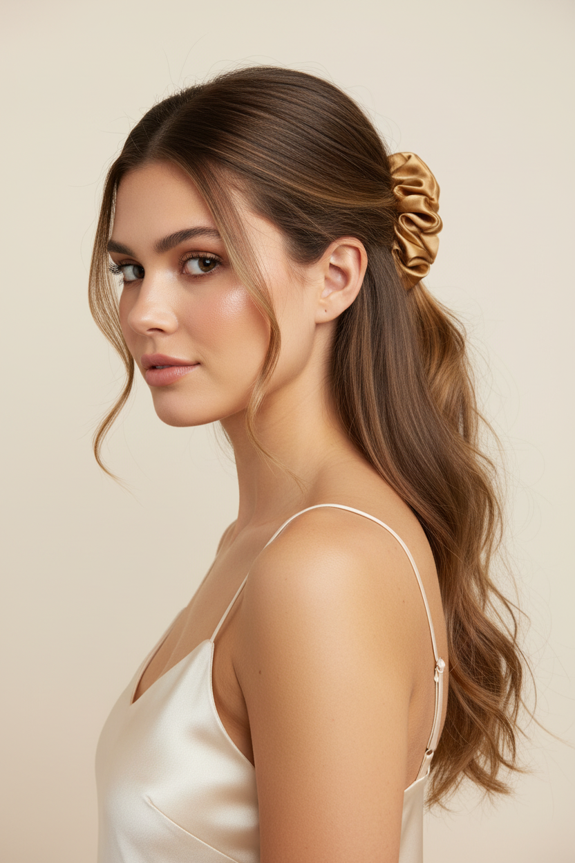 SCRUNCHIE MEDIANO SEDA ELEGANC